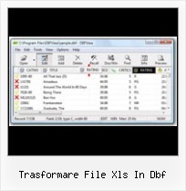 Excel2007 To Dbf trasformare file xls in dbf
