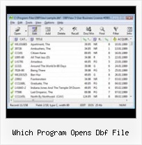 Dbf File In Office 2007 which program opens dbf file