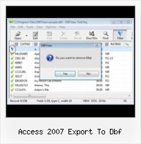 How To Edit Dbf File access 2007 export to dbf