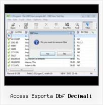 Dbf Open Exclusive access esporta dbf decimali