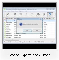 Dbf Reader Editor access export nach dbase