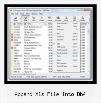 View A Dbf In Excel append xls file into dbf