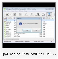 Dbase Files Editor application that modified dbf files