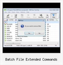 Dbf Recall batch file extended commands