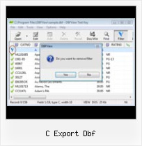 View Data Dbf c export dbf