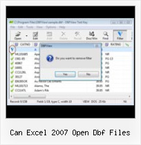 Exporting As Dbf From Excel can excel 2007 open dbf files