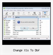 Delete Record In Dbf change xls to dbf