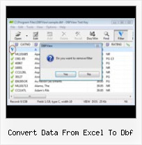 Dbf Format Reader convert data from excel to dbf