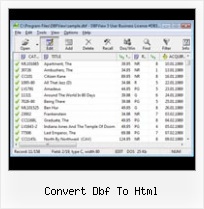 Import Dbf File To Access convert dbf to html