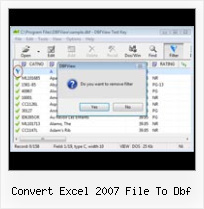 Dbf File Open In convert excel 2007 file to dbf