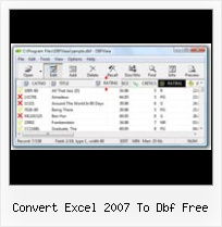 Convert Dbf To Html convert excel 2007 to dbf free
