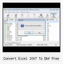 Edita Dbf convert excel 2007 to dbf free
