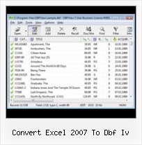 Dbase Viewer convert excel 2007 to dbf iv