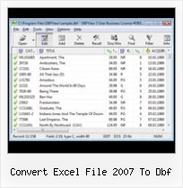 Xls в Dbf convert excel file 2007 to dbf