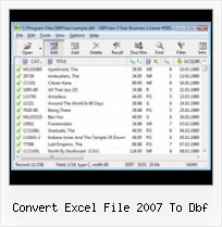 Csv Convert Dbf convert excel file 2007 to dbf