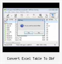 Xls Dbf Converter convert excel table to dbf