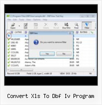 Excel Dbf Import convert xls to dbf iv program