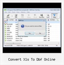 Dbase Dbf convert xls to dbf online