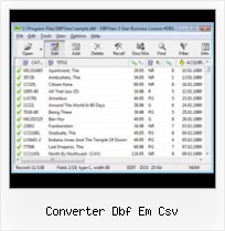 Txt In Dbf converter dbf em csv
