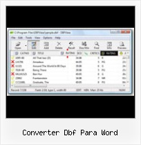 Delphi Open Dbf Files converter dbf para word