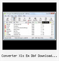 Dbf Files Excel converter xls em dbf download gratis