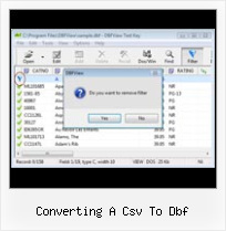 From Dbf To Csv converting a csv to dbf