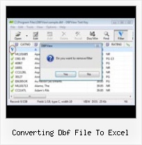 Dbf Creator Editor converting dbf file to excel