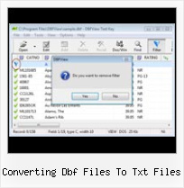Software Dbf4 converting dbf files to txt files