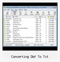 Dbase Access converting dbf to txt