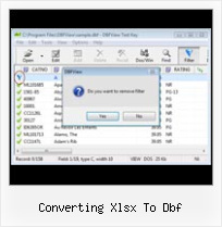 Dbase File Viewer converting xlsx to dbf