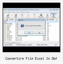 Editing Dbf convertire file excel in dbf