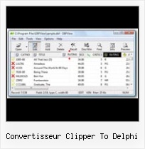 View Foxpro Dbf Files convertisseur clipper to delphi