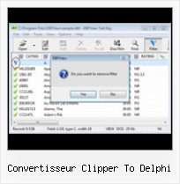 Excel 2007 Export To Dbf convertisseur clipper to delphi