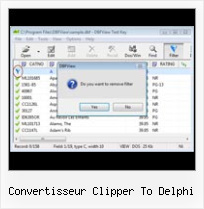 Dbf File Deleted Records convertisseur clipper to delphi
