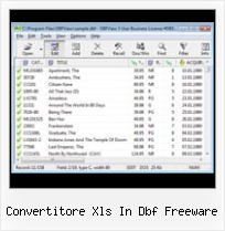 De Dbf A Excel convertitore xls in dbf freeware