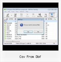 Dbf Editing csv from dbf