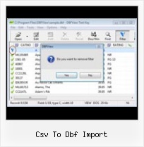 Dbf Delete Record csv to dbf import