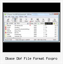 Dbf File Info Viewer dbase dbf file format foxpro