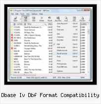 Free Dbf Editor dbase iv dbf format compatibility