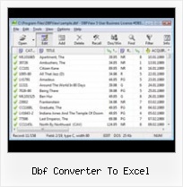 Dbf Editing dbf converter to excel