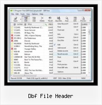 формат Dbf dbf file header