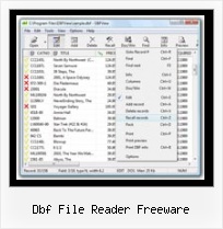 Opens Dbf Files dbf file reader freeware