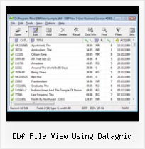 Visual Foxpro Dbf Export dbf file view using datagrid