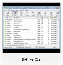 Converse Excel To Dbf dbf ke xls