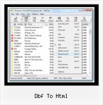 File Dbf Editor dbf to html