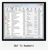 Dbf Editor Or Viewer dbf to numbers