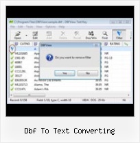 Dbase Dbf dbf to text converting