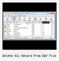 Excel File Convert Dbf delete all record from dbf file