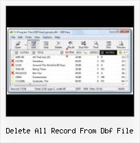 Zap Dbf Files delete all record from dbf file