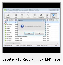 Convertir Xls En Dbf delete all record from dbf file